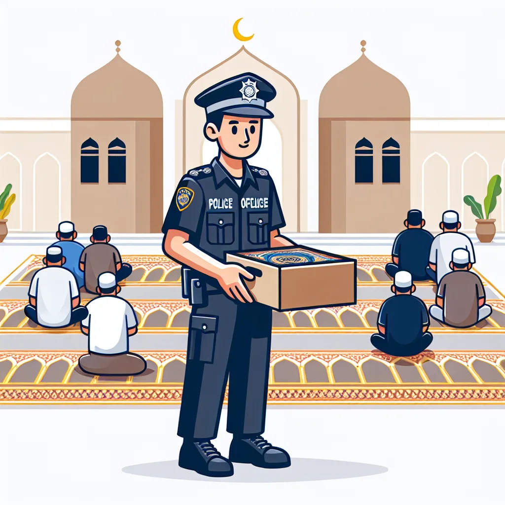 Bhabinkamtibmas Polsek Rantau Pulung Bagikan Sajadah di Masjid Sebagai Sarana Kontak