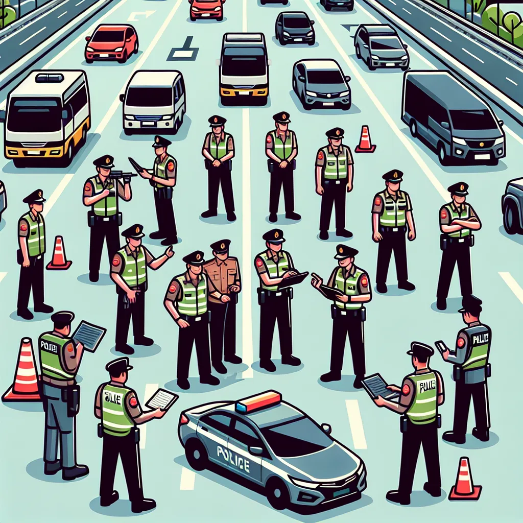 Ciptakan Kamseltibcarlantas: Peronel Ditsamapta dan Ditlantas Polda Kaltim Atur Lalu Lintas di Wilayah Balikpapan