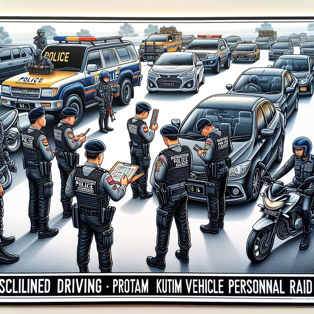 Disiplin Berkendara: Propam Polres Kutim Razia Kendaraan Personil