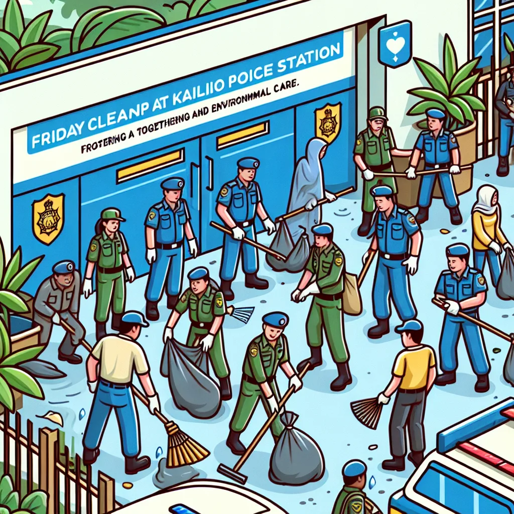 Jumat Bersih Di Polsek Kaliorang: Menumbuhkan Semangat Kebersamaan dan Kepedulian Lingkungan