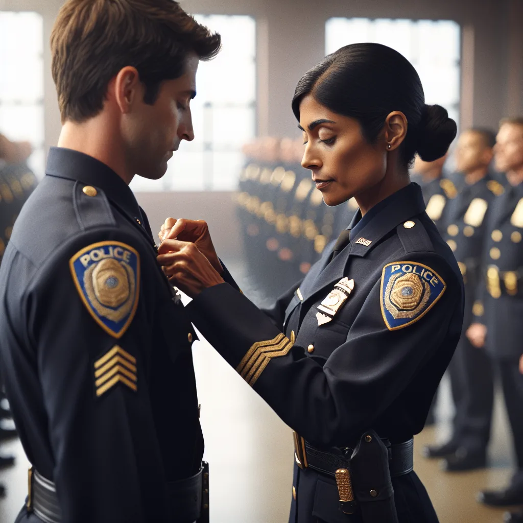 Kapolres Melaksanakan Upacara Kenaikan Pangkat Di Lingkungan Polres Kutai Timur