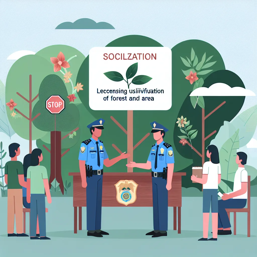 Kapolsek Rantau Pulung Hadiri Kegiatan Sosialisasi Perizinan Pemanfaatan PBPH HT PT Diva Perdana Pesona dan Kawasan Hutan