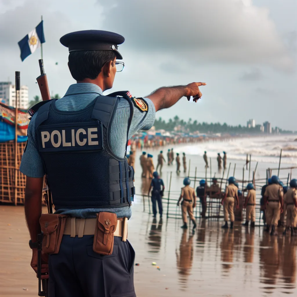 Personil Polsek Bengalon Melaksanakan Pengamanan Pantai Himbau Masyarakat Untuk Berhati-Hati Terkait Cuaca Ekstrim