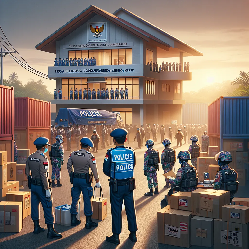 Polres Kutai Timur Patroli ke Kantor Bawaslu, KPU, dan Gudang Logistik Pemilu 2024