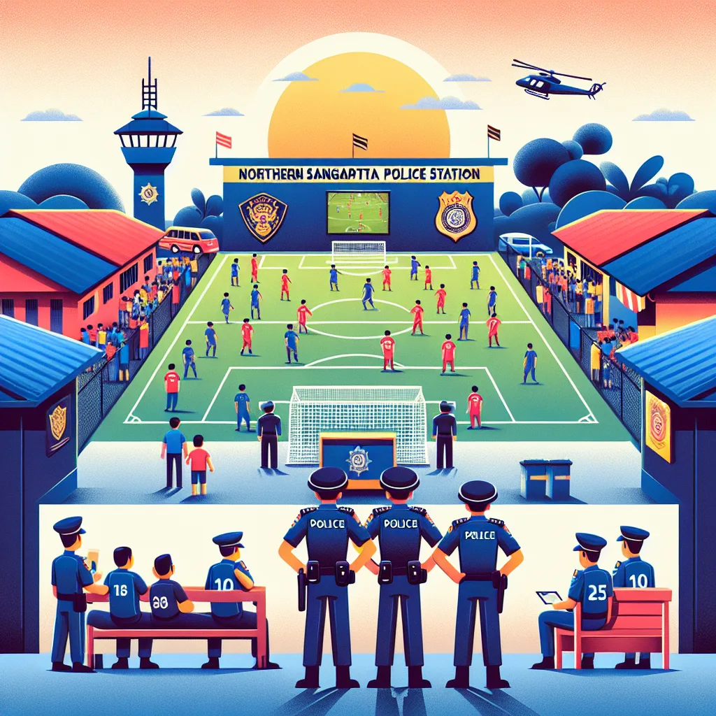 Polsek Sangatta Utara Melaksanakan Pengamanan Nobar PSM Vs Borneo FC