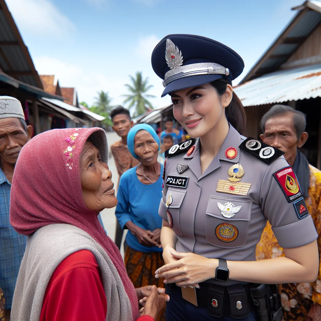 Puket Jaga Polsek Teluk Pandan Melakukan Patroli Dialogis Di Desa Suka Rahmat