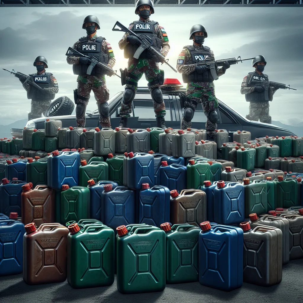 Puluhan Jerigen BBM Hasil Pengetapan Berhasil Diamankan Patroli Polres Kutai Timur