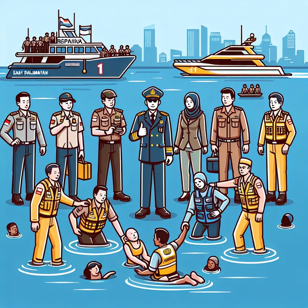 Tim Pammat Polda Kaltim dan Tim Gabungan Temukan Korban Tenggelam Saat Berenang di Pantai Banua Patra Balikpapan